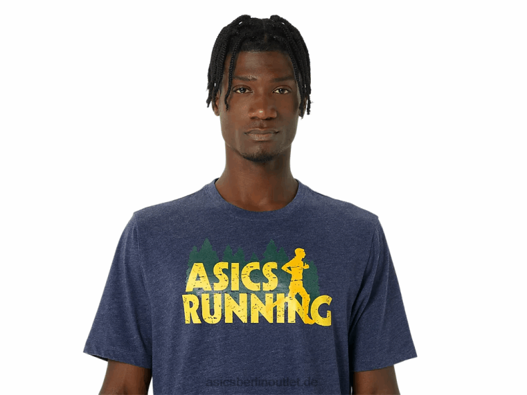 Immergrünes Trailrun-T-Shirt BL4N803Asics Peacoat-Heidekraut