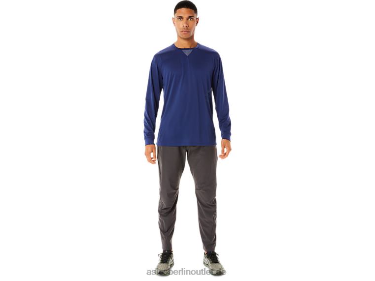 Kühlendes Jacquard-Langarmoberteil von Actibreeze für Herren BL4N992Asics tiefer Ozean