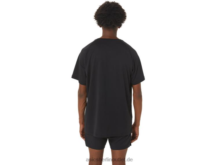 Kurzärmliges Oberteil mit Finish-Grafik für Herren BL4N249Asics Leistung schwarz