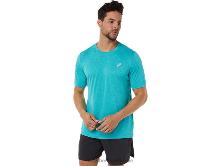 Kurzärmliges Performance-Oberteil für Herren BL4N892Asics Techno-Cyan