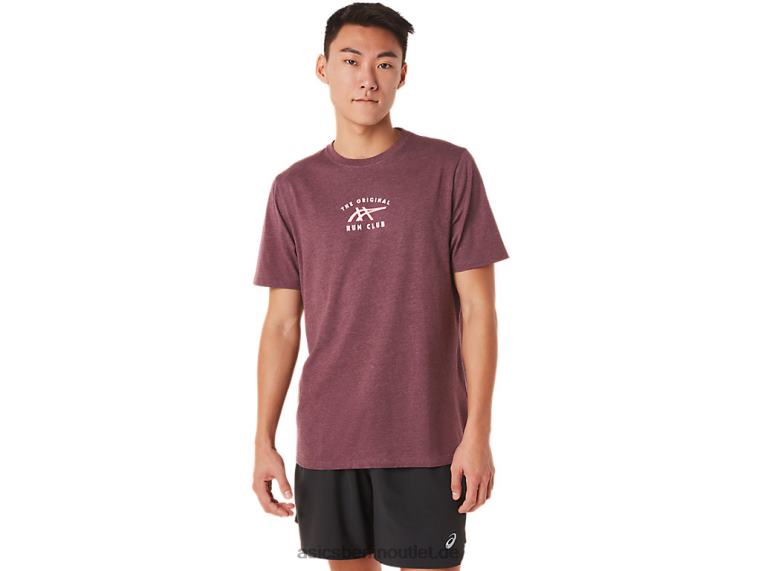 Kurzärmliges Run-Club-T-Shirt BL4N1462Asics tiefes Marsheidekraut