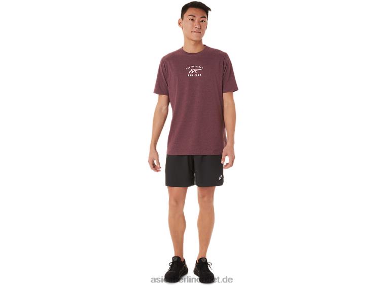 Kurzärmliges Run-Club-T-Shirt BL4N1462Asics tiefes Marsheidekraut