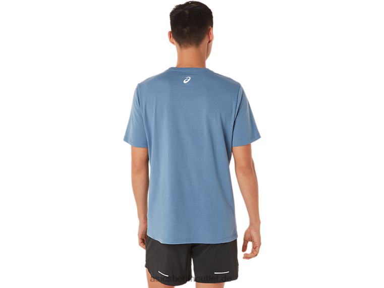 Kurzärmliges Run-Club-T-Shirt BL4N1700Asics Sturmblau