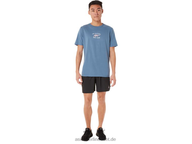 Kurzärmliges Run-Club-T-Shirt BL4N1700Asics Sturmblau