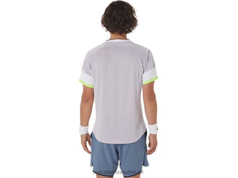 Kurzarm-Match-Oberteil für Herren BL4N441Asics Dämmerungsviolett/weicher Himmel