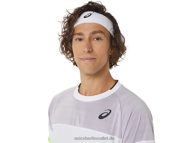 Kurzarm-Match-Oberteil für Herren BL4N441Asics Dämmerungsviolett/weicher Himmel