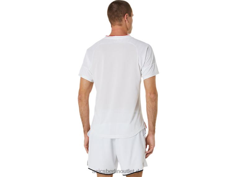 Kurzarm-Match-Oberteil für Herren BL4N499Asics strahlend weiß