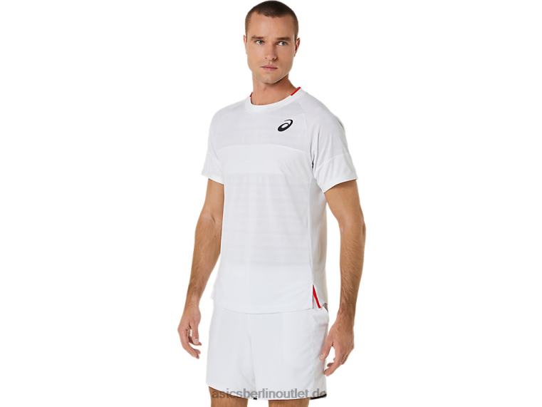 Kurzarm-Match-Oberteil für Herren BL4N499Asics strahlend weiß