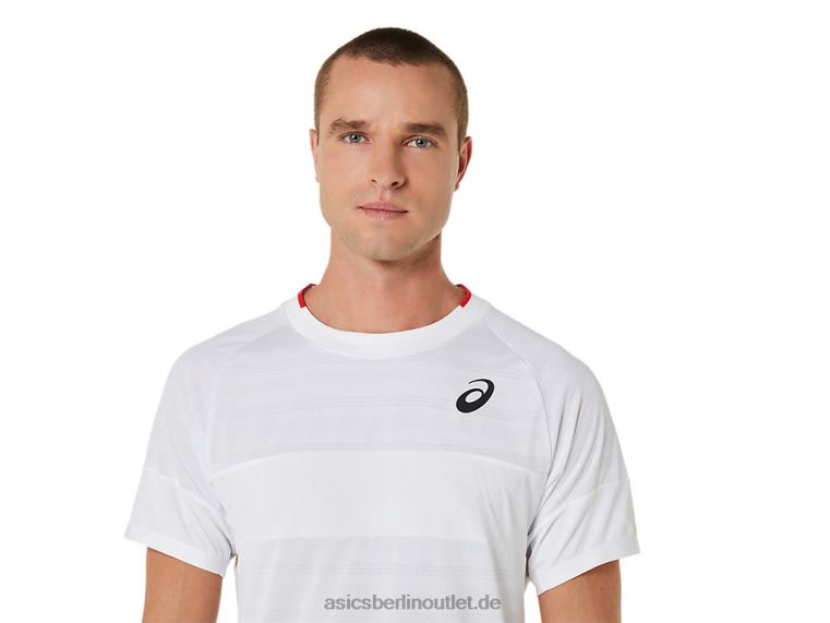 Kurzarm-Match-Oberteil für Herren BL4N499Asics strahlend weiß