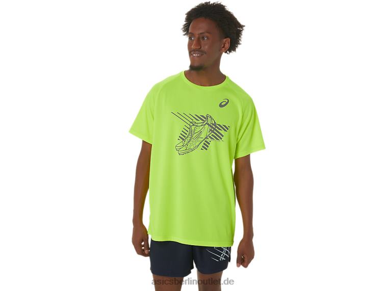 Kurzarm-Oberteil mit Grafik für Herrenschuhe BL4N279Asics Sicherheitsgelb