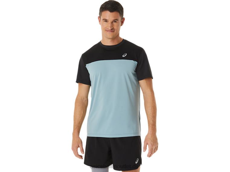 Kurzarm-Rennoberteil für Herren BL4N1028Asics Performance schwarz/heller Stahl
