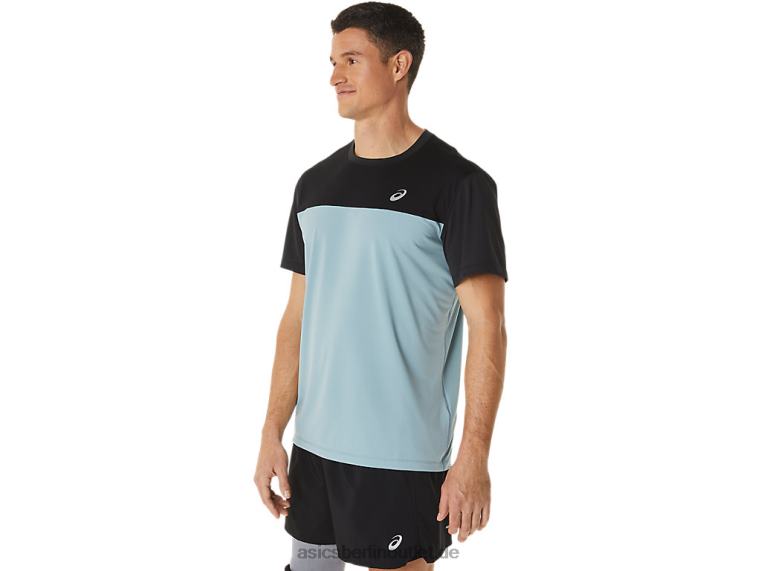 Kurzarm-Rennoberteil für Herren BL4N1028Asics Performance schwarz/heller Stahl