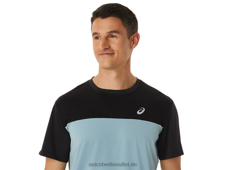 Kurzarm-Rennoberteil für Herren BL4N1028Asics Performance schwarz/heller Stahl