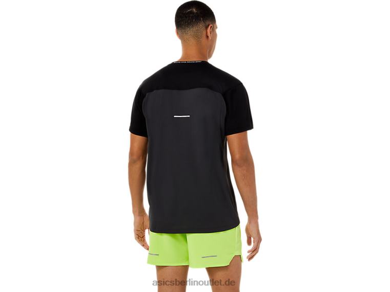 Kurzarm-Rennoberteil für Herren BL4N1396Asics Performance-Schwarz/Graphitgrau