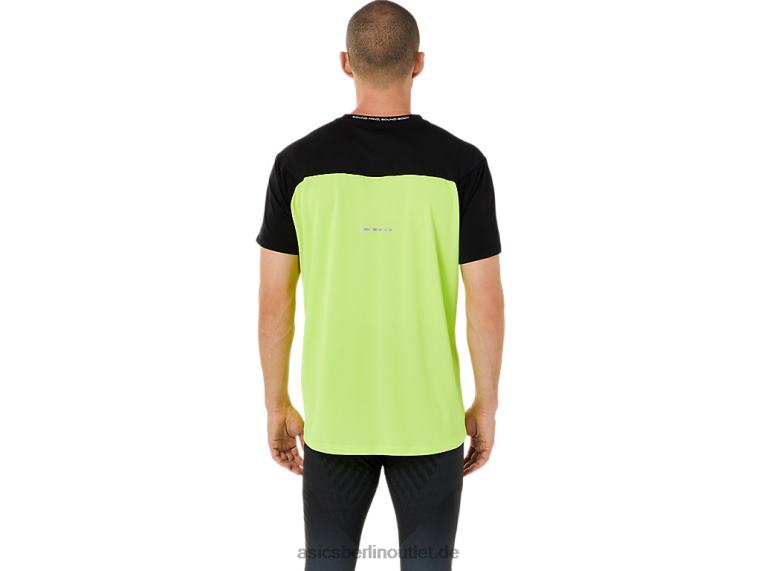 Kurzarm-Rennoberteil für Herren BL4N1415Asics Performance Schwarz/Hazard Green