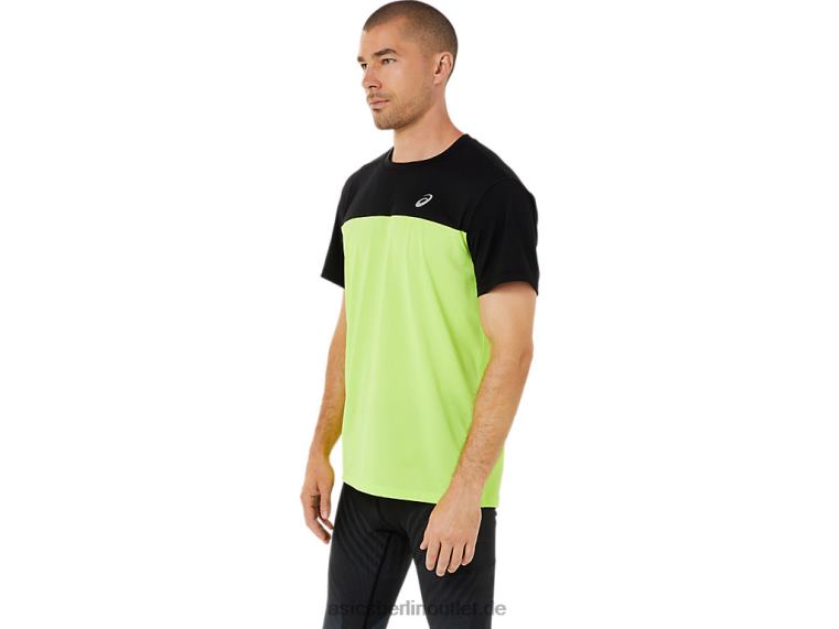 Kurzarm-Rennoberteil für Herren BL4N1415Asics Performance Schwarz/Hazard Green