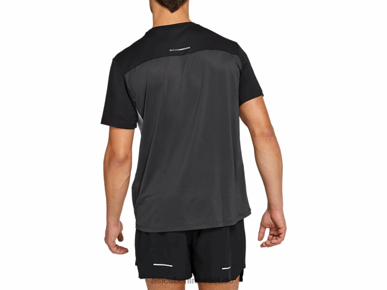Kurzarm-Rennoberteil für Herren BL4N2052Asics Graphitgrau/Performance-Schwarz