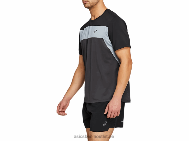 Kurzarm-Rennoberteil für Herren BL4N2052Asics Graphitgrau/Performance-Schwarz