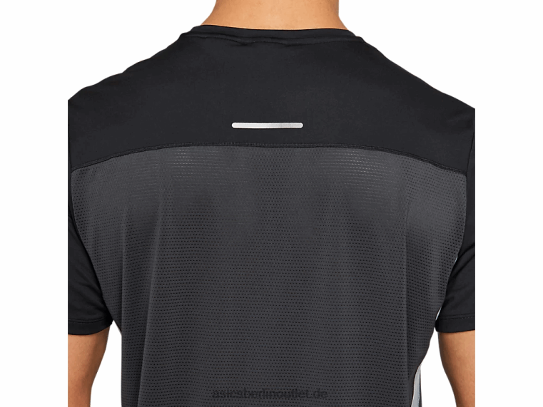 Kurzarm-Rennoberteil für Herren BL4N2052Asics Graphitgrau/Performance-Schwarz
