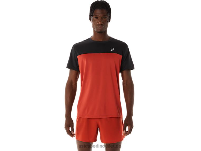 Kurzarm-Rennoberteil für Herren BL4N272Asics Performance Black/Spice Latte