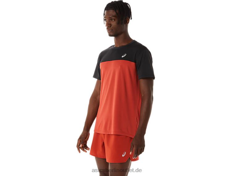 Kurzarm-Rennoberteil für Herren BL4N272Asics Performance Black/Spice Latte