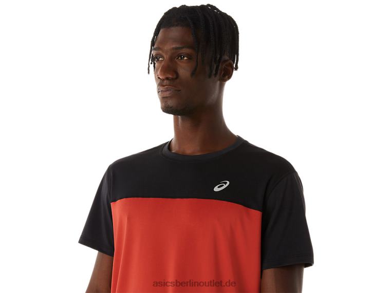Kurzarm-Rennoberteil für Herren BL4N272Asics Performance Black/Spice Latte
