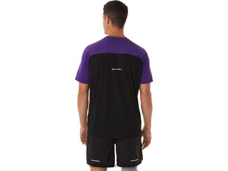 Kurzarm-Rennoberteil für Herren BL4N891Asics Traubenmarmelade/Performance Black