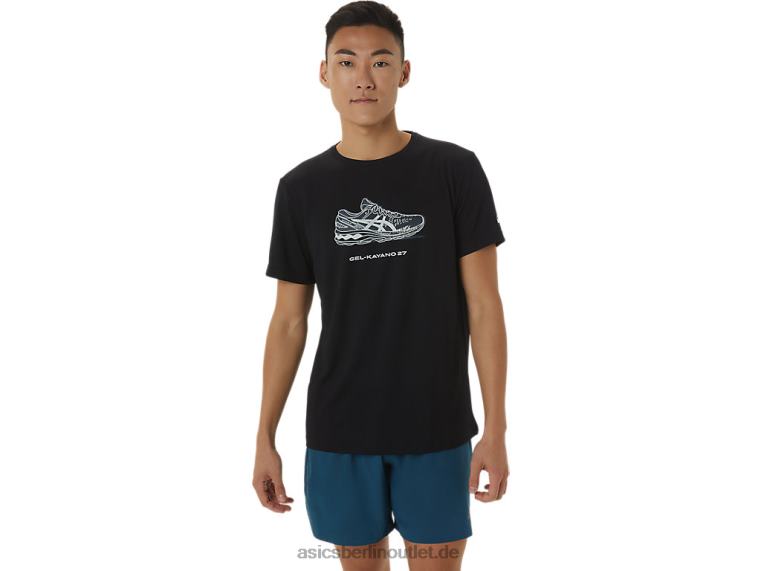 Kurzarm-T-Shirt mit Schuhgrafik BL4N1380Asics Leistung schwarz