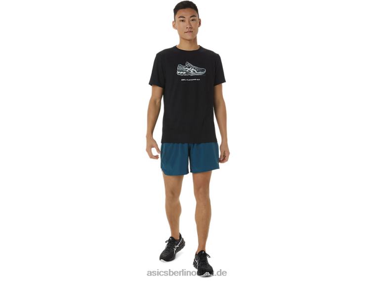 Kurzarm-T-Shirt mit Schuhgrafik BL4N1380Asics Leistung schwarz