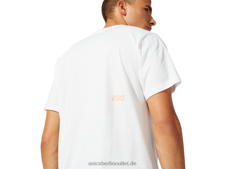 Kurzarm-T-Shirt mit dt-Grafik für Herren aus Jersey BL4N1933Asics Creme
