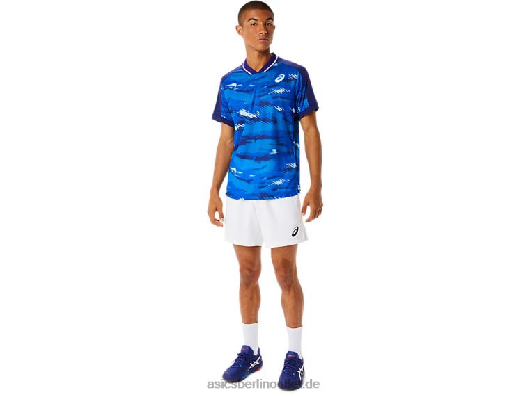 Kurzarm-Top mit Match-Grafik für Herren BL4N1076Asics tauchblau