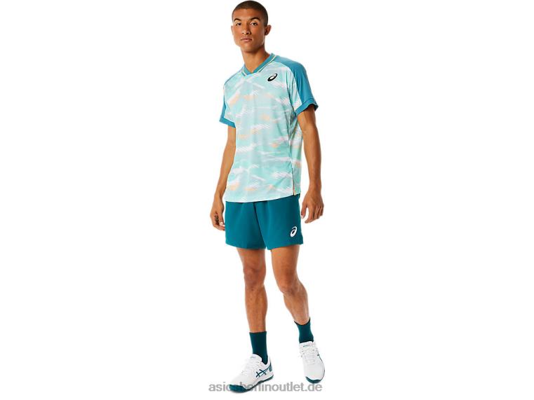 Kurzarm-Top mit Match-Grafik für Herren BL4N1090Asics neblige Kiefer