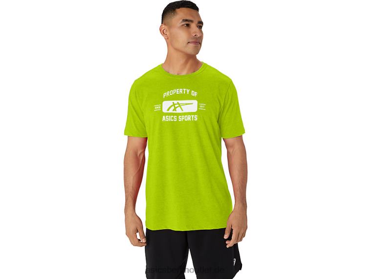 Kurzarmeigenschaft eines Sport-T-Shirts BL4N14Asics Limettenschale