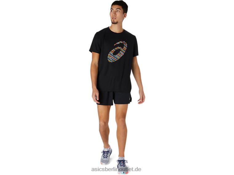 Kurzarmoberteil mit Logo-Print BL4N1761Asics Leistung schwarz