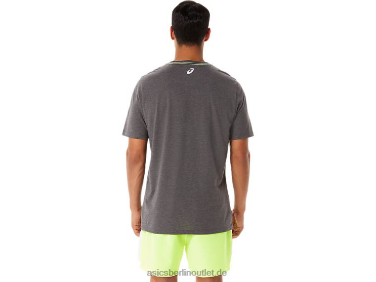 Kurzarmshirt mit Grafik für Herren BL4N1280Asics dunkelgraues Heidekraut