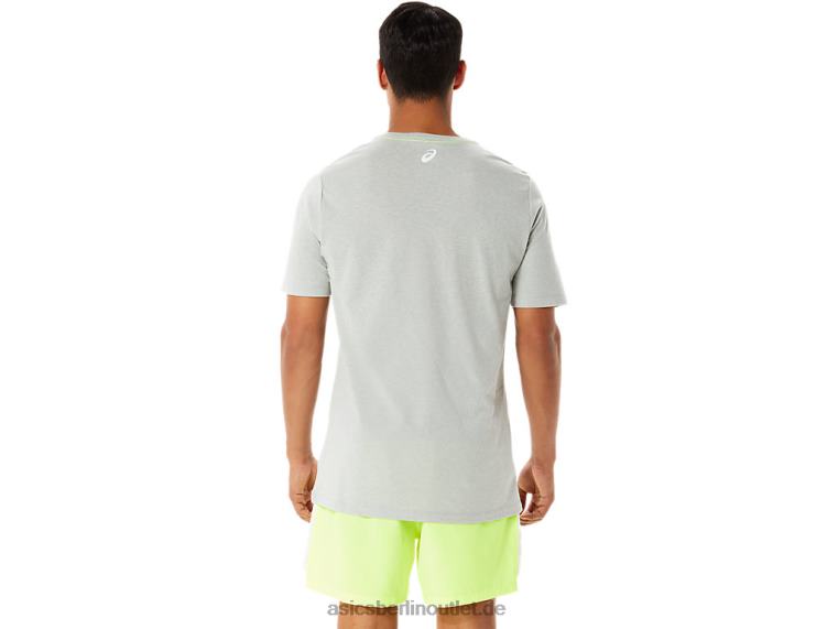 Kurzarmshirt mit Grafik für Herren BL4N1281Asics hellgraues Heidekraut