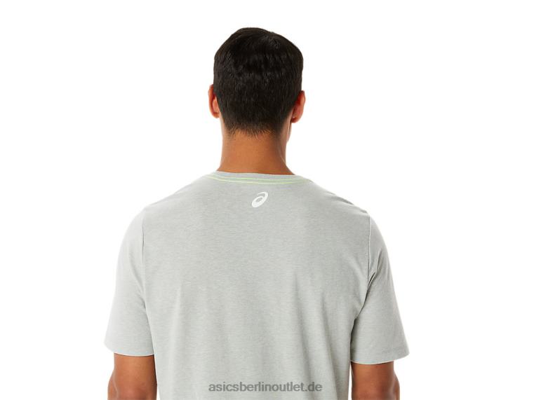 Kurzarmshirt mit Grafik für Herren BL4N1281Asics hellgraues Heidekraut
