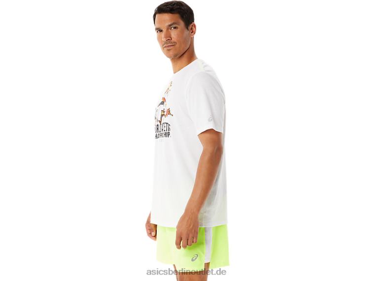 Kurzarmshirt mit Grafik für Herren BL4N1286Asics strahlend weiß