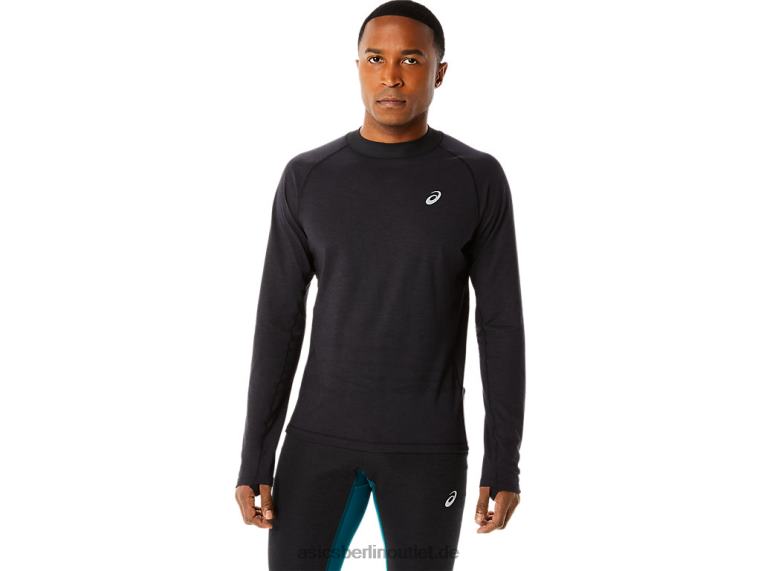 Langärmliges Winter-Laufoberteil für Herren BL4N825Asics Leistung schwarz