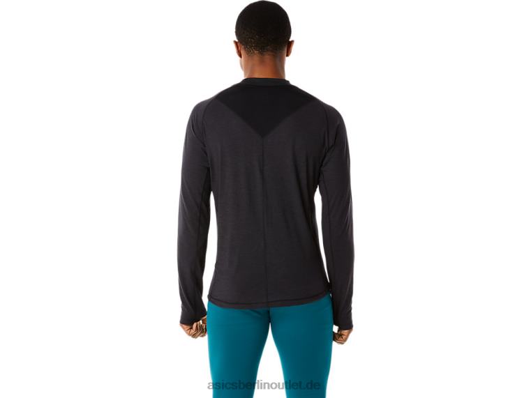 Langärmliges Winter-Laufoberteil für Herren BL4N825Asics Leistung schwarz