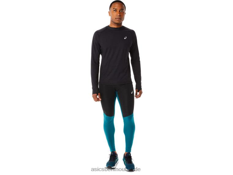 Langärmliges Winter-Laufoberteil für Herren BL4N825Asics Leistung schwarz