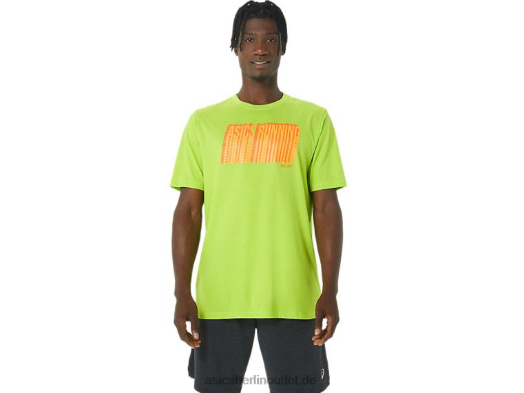 Langes T-Shirt mit abstraktem Logo BL4N1033Asics Limettenschale