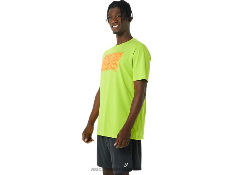 Langes T-Shirt mit abstraktem Logo BL4N1033Asics Limettenschale
