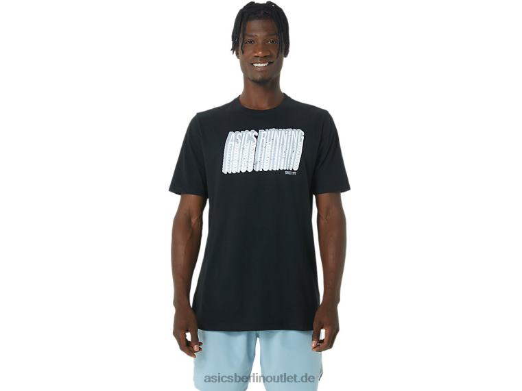 Langes T-Shirt mit abstraktem Logo BL4N795Asics Leistung schwarz
