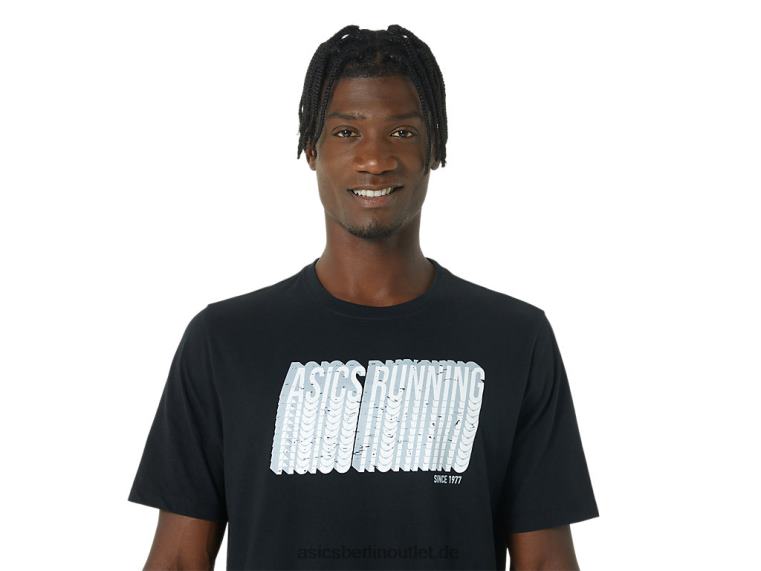 Langes T-Shirt mit abstraktem Logo BL4N795Asics Leistung schwarz