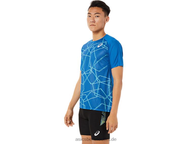 Leichtes Kurzarm-Oberteil für Herren BL4N1443Asics Seefahrt