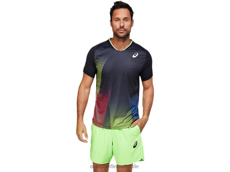 Match-Grafik-T-Shirt für Herren BL4N1830Asics Leistung schwarz