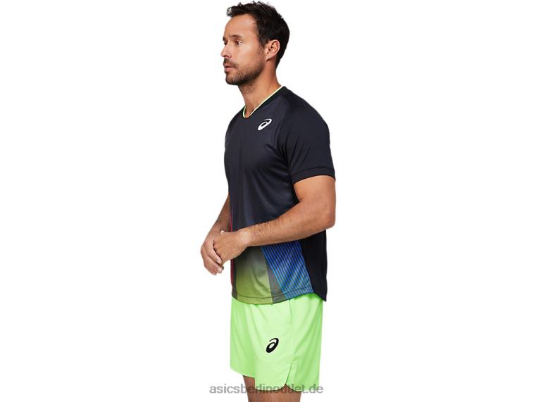 Match-Grafik-T-Shirt für Herren BL4N1830Asics Leistung schwarz