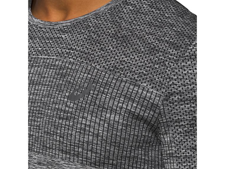 Nahtloses Herren-Renn-Langarmshirt BL4N2048Asics Leistung schwarz