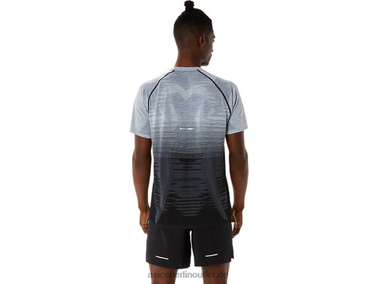 Nahtloses Kurzarm-Oberteil für Herren BL4N1127Asics Performance-Schwarz/Trägergrau
